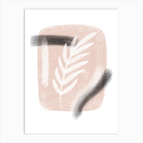 Dalia Chalk White Leaf Art Print