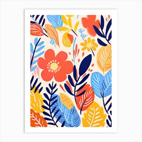 Blooms With Flair; Inspired by Matisse Art Print