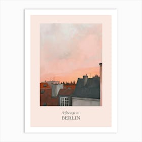 Mornings In Berlin Rooftops Morning Skyline 2 Art Print