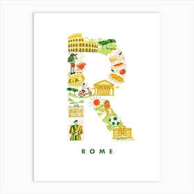 Rome Italy Travel Illustration Art Print