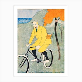 Man Riding Bicycle (1894), Edward Penfield Art Print