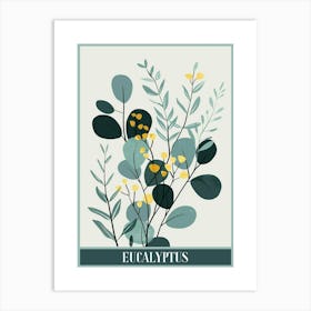 Eucalyptus Tree Illustration Flat 1 Poster Art Print