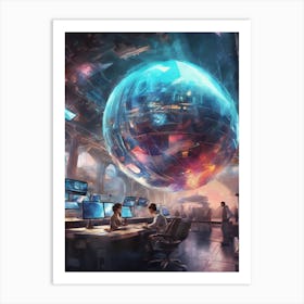 Futuristic Office Art Print