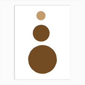 Brown Circles Art Print