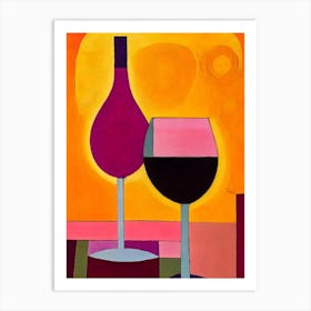 Garnacha Paul Klee Inspired Abstract Cocktail Poster Art Print