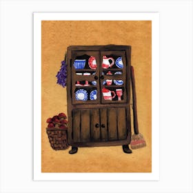 Vintage Rustic Cupboard Art Print