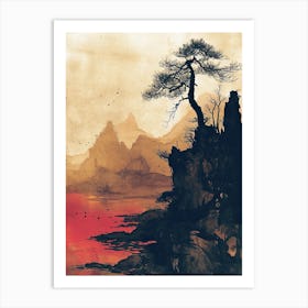 Japan Landscape Painting Art Print