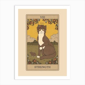 Strength   Cats Tarot Art Print