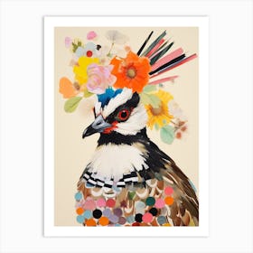 Bird With A Flower Crown Lapwing 3 Art Print