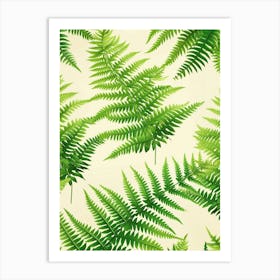 Pattern Poster Button Fern 3 Art Print