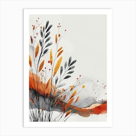 Abstract flowers Art Print