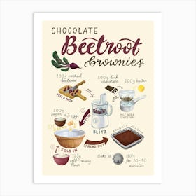 Chocolate Beetroot Brownies Art Print