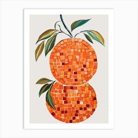 Orange Mosaic Art Print