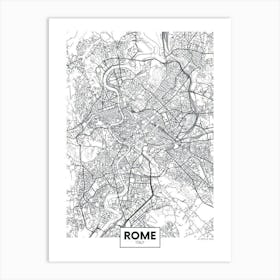 Map Rome Art Print