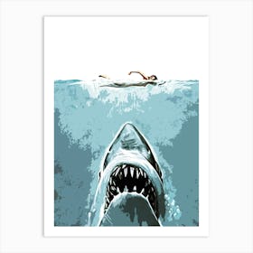 Great White Shark jaws Art Print