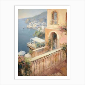 Balcony Overlooking The Sea 1 Art Print