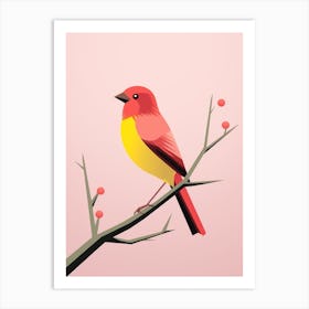 Minimalist American Goldfinch 1 Illustration Art Print