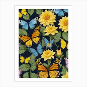 Butterfly Pattern Art Print