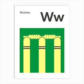 Cricket Wickets Art Print