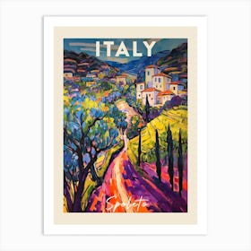 Spoleto Italy 1 Fauvist Painting Travel Poster Art Print