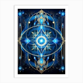 Celestial Abstract Geometric Illustration 2 Art Print