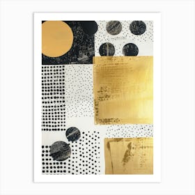 Gold And Black 24 Art Print