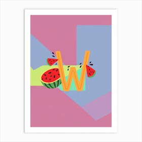 Kids Initials W Art Print