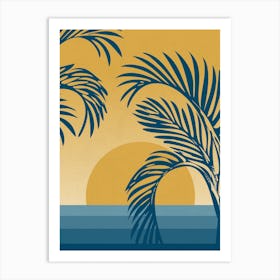 Palm Trees At Sunset Art Print