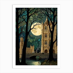 William Morris London Tower Bridge Art Print