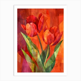 Abstract Tulips Art Print