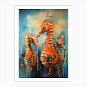 Seahorse Abstract Expressionism 2 Art Print