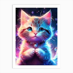 Feline Cat Creative Artwork Illustration 20 Art Print