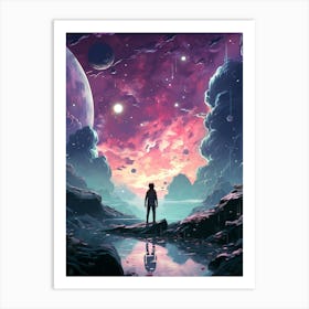 Space Landscape Art Print