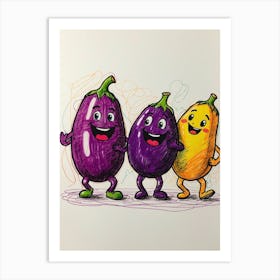 Eggplants Art Print