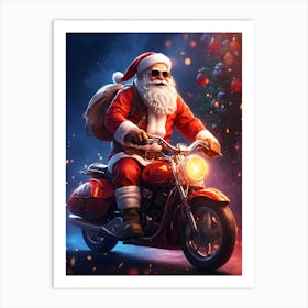 Dashing Santa Claus Art Print