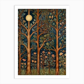 William Morris Moon In The Forest 13 Art Print