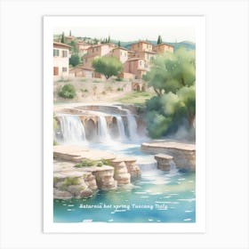 Saturnia hot spring Tuscany Italy Painting 2 Art Print