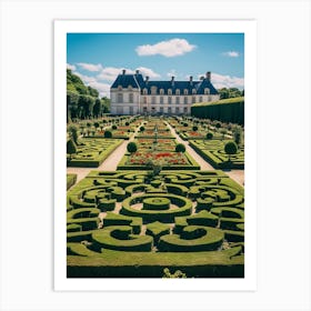 Chateau De Villandry Gardens France Illustration  Art Print