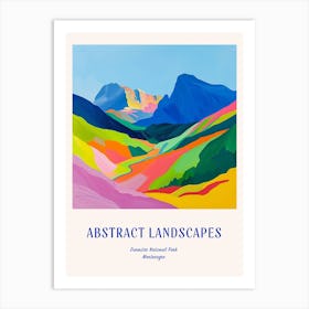 Colourful Abstract Durmitor National Park Montenegro 3 Poster Blue Art Print