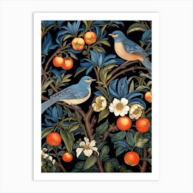 Bluebirds On A Tree Art Print