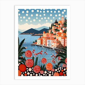 Santa Margherita Ligure, Italy, Illustration In The Style Of Pop Art 4 Art Print