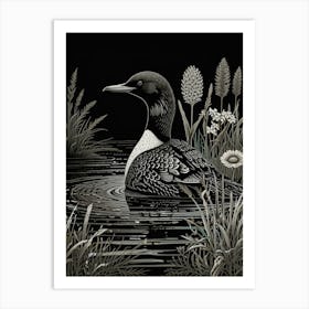 Loons In The Lake Art Print