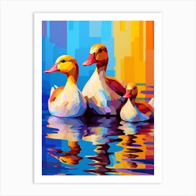 Ducklings Colour Pop 6 Art Print