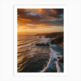 Sunset At The Coast Art Print