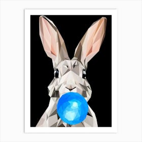 Low Poly Bunny Art Print