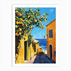 Oranges On The Street Art Print