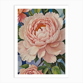 Pastel Peonies no1 Art Print