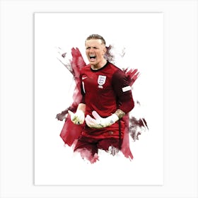 Jordan Pickford England Art Print