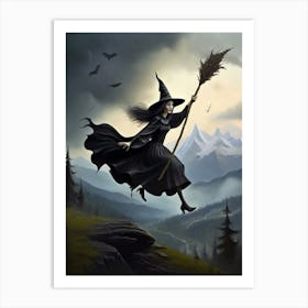 Witch Flying 1 Art Print