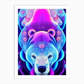 Colorful Polar Bear Art Print